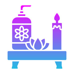 Spa And Relax Glyph Gradient Icon