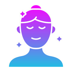 Beauty Treatment Glyph Gradient Icon