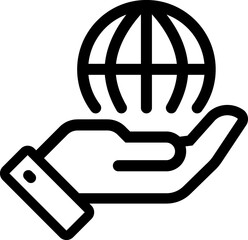 Earth Globe line icon