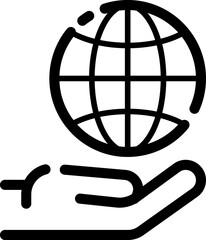 Earth Globe line icon