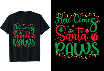 Christmas t-shirt design vector. Santa, merry, sweater, ugly, pattern, gift, card, party, graphic,