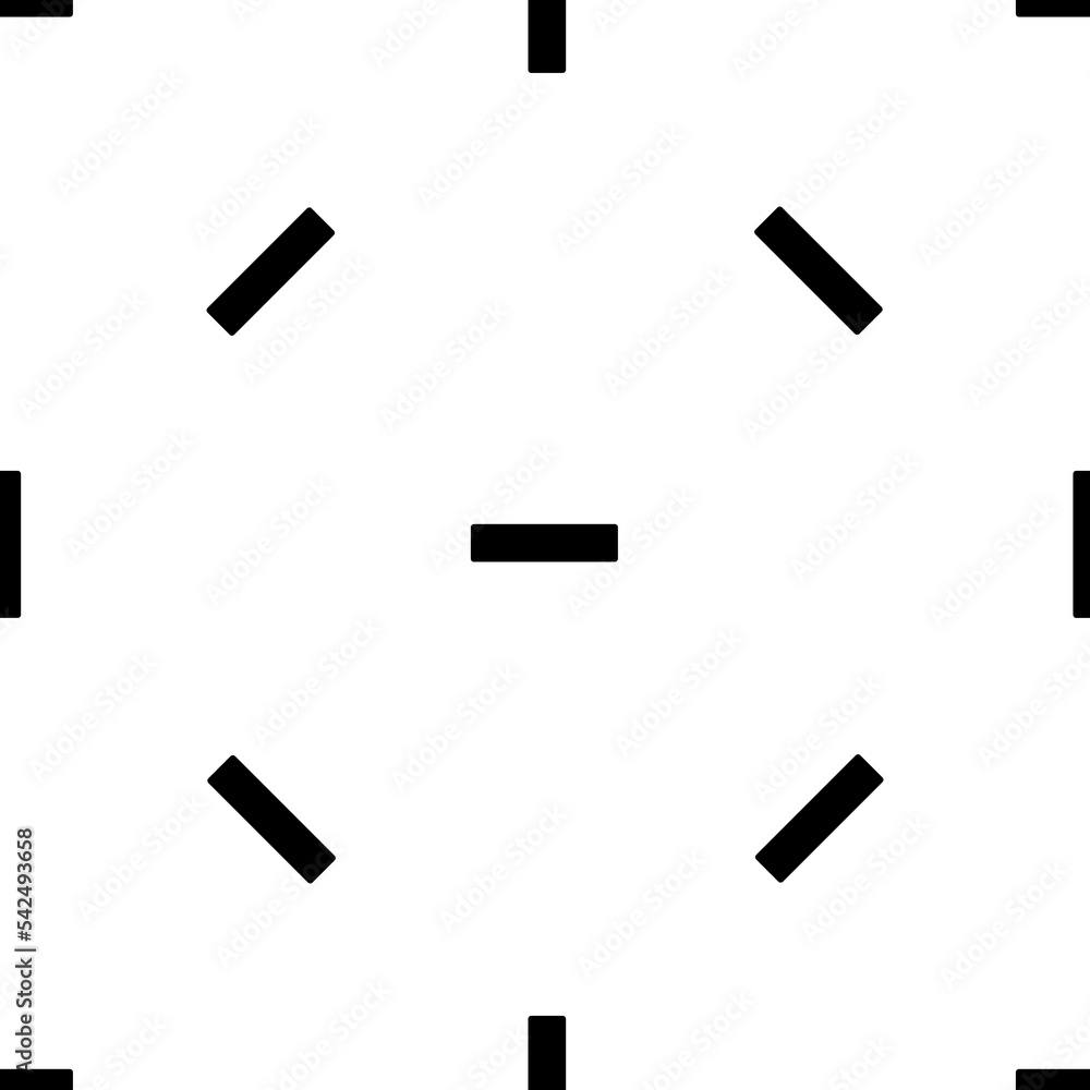 Poster seamless pattern of repeated black minus symbols. elements are evenly spaced and some are rotated. v