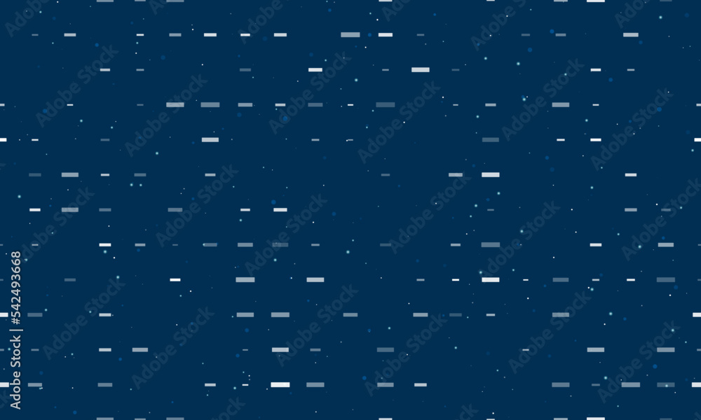 Poster seamless background pattern of evenly spaced white minus symbols of different sizes and opacity. vec