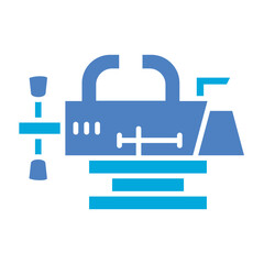 Vise Glyph Two Color Icon