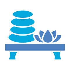 Hot Stone Glyph Two Color Icon