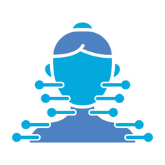 Acupuncture Glyph Two Color Icon