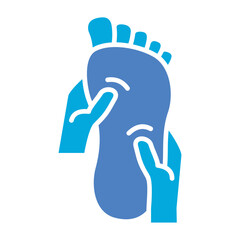 Foot Massage Glyph Two Color Icon