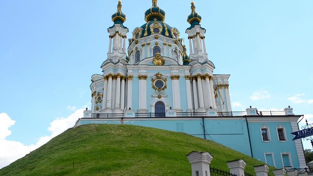 Andreevsky church. Shooting is made in Kiev, Ukraine