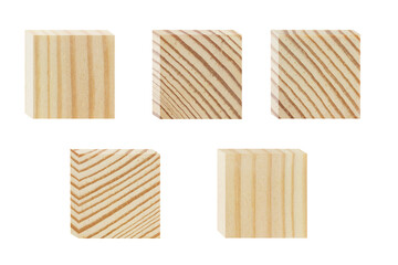 wooden cubes isolated