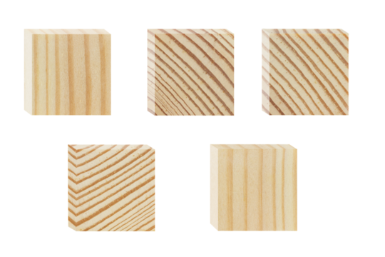 wooden cubes isolated