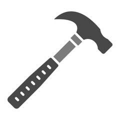Hammer Greyscale Glyph Icon