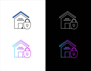 Home security, Home safety, Home monitoring icon editable vector icon