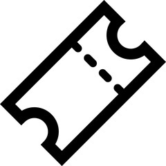 Ticket vector line icon