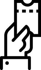 Ticket vector line icon