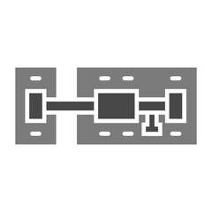 Latch Greyscale Glyph Icon