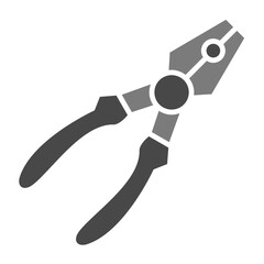 Plier Greyscale Glyph Icon