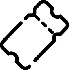 Ticket vector line icon