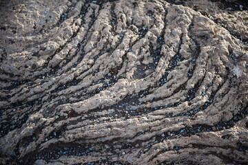 Pahoehoe lava rock formation