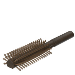 3d rendering illustration of a round hair brush