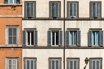 Building facade in Rome, Italy