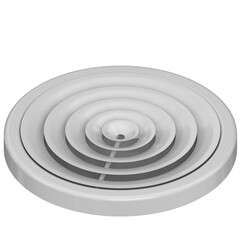 Fototapeta na wymiar 3d rendering illustration of a round air vent