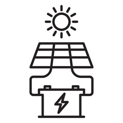 Solar battery icon. Element of technologies illustration