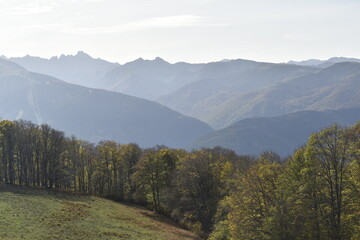 Obraz premium paysage de montagne au col du Chioula en automne