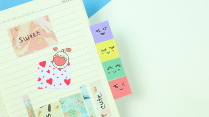 Fototapeta na wymiar Paper Bookmark Design - DIY Project