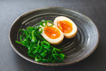 刻みねぎと煮卵