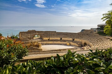 Roman Amphitheatre of Tarragona in Spain - obrazy, fototapety, plakaty