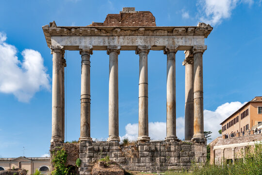 Ruins of Roman Forum in Rome, Italy