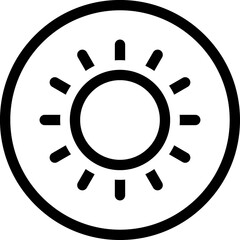 Sun linear icon