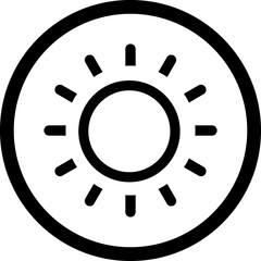 Sun linear icon
