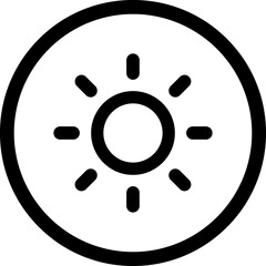 Sun linear icon