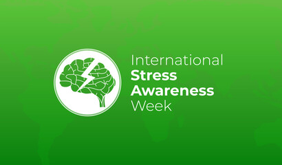 International Stress Awareness Week Background Banner Illustration