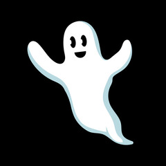 Flat illustration of cute ghost