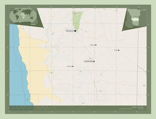 Hardap, Namibia. OSM. Labelled points of cities