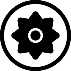 Flower, blossom black icon