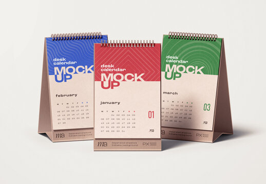 Vertical Desk Calendar Mockup for Creative Design and Branding Projects