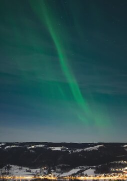 Time-lapse of the northern lights in the starry night sky over Lillehammer Norway