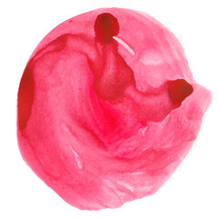 Decorative paint red stain, artistic abstract dot, pink background