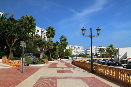 Pathway near the Marina, Santa Eulalia, Ibiza, Spain, Balearic Islands, Europe.