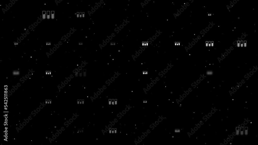 Poster template animation of evenly spaced water game symbols of different sizes and opacity. animation of 