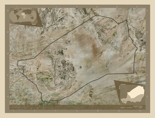 Agadez, Niger. High-res satellite. Labelled points of cities