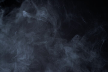 Abstract smoke backgrounds steam of white smoke overlay effect on black