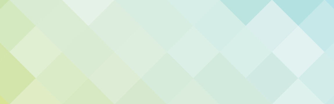 Abstract green and blue gradient diagonal square mosaic banner background. Vector illustration.	