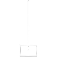 Wood snow shovel, snow plow with ergonomic handle, wooden snow clearer for small and large amounts of snow sketch drawing, contour lines drawn