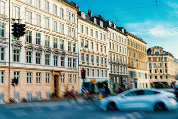 Traditional architecture in the old town of Copenhagen, Denmark.