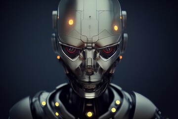 Fototapeta premium Robots. Futuristic interpretation Future 2025. Illustration
