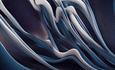 Abstract shapes, waveforms, computer generated background